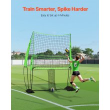 Volleyball Training Net System Adjustable Practice Equipment Indoor Outdoor