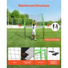 Volleyball Training Net System Adjustable Practice Equipment Indoor Outdoor