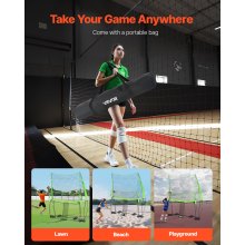 Volleyball Training Net System Adjustable Practice Equipment Indoor Outdoor