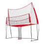 VEVOR 2-in-1 Volleyball Training Net System, Freely Height-Adjustable Practice Equipment with Ball Return, Portable Net Station, Easy Setup for Backyard Indoor Outdoor Serving Spiking Improve Accuracy