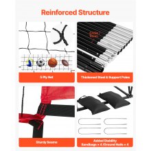 Volleyball Training Net System Adjustable Practice Equipment Indoor Outdoor