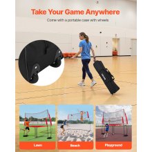 Volleyball Training Net System Adjustable Practice Equipment Indoor Outdoor