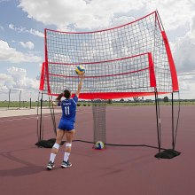 Volleyball Training Net System Adjustable Practice Equipment Indoor Outdoor