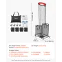 VEVOR Volleyball Setter Training Equipment, Angle and Height Adjustable Volleyball Trainer, Portable Practice Net with Cart, Wheels, Carrying Bag, Indoor Outdoor Target Net for Serving Spiking Setting