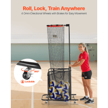 Volleyball Setter Training Equipment Trainer Net Angle and Height Adjustable