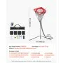 VEVOR Volleyball Setter Training Equipment, Angle and Height Adjustable Volleyball Trainer, Portable Practice Net with Steel Base, Carrying Bag, Indoor Outdoor Target Net for Serving Spiking Setting