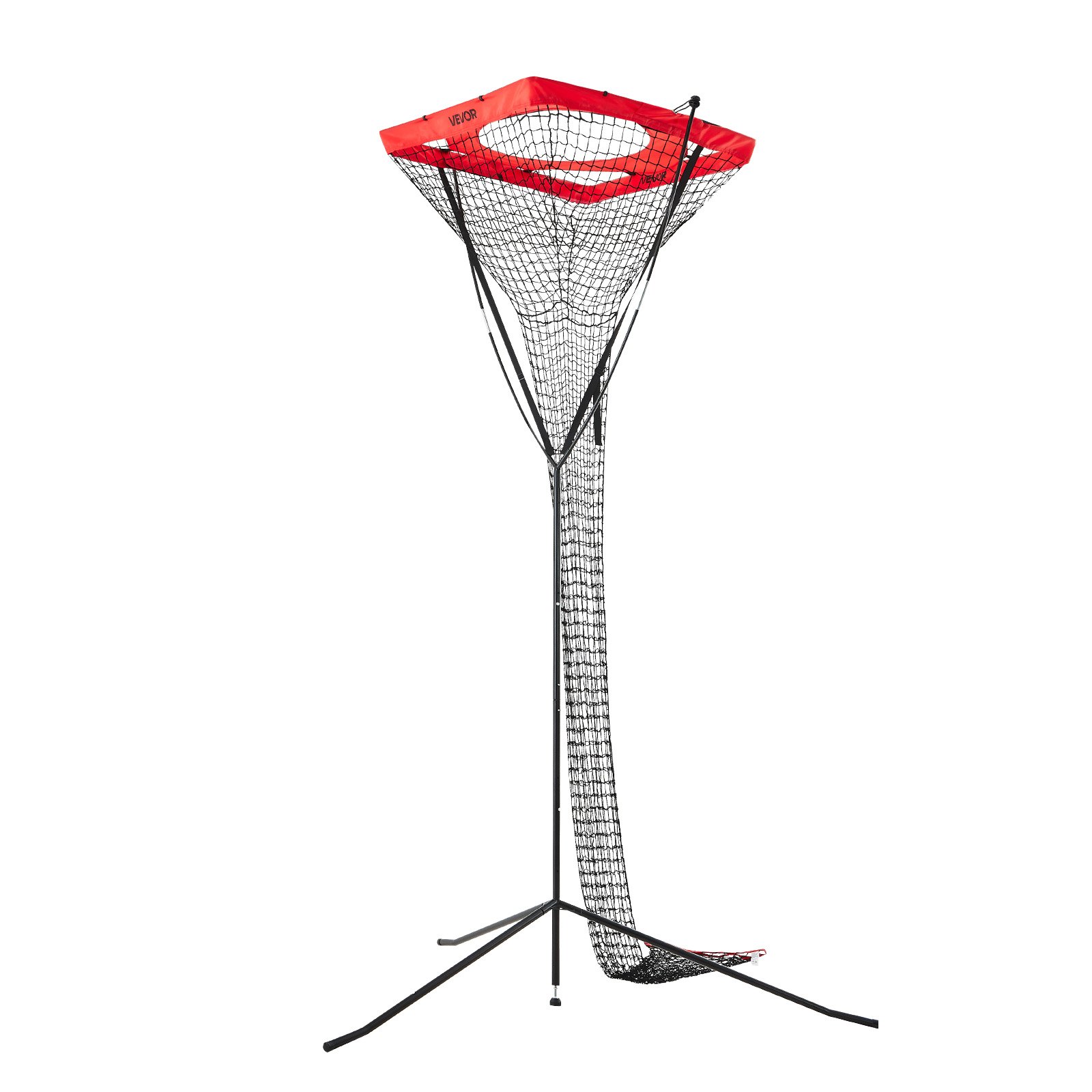 VEVOR Volleyball Setter Training Equipment, Angle and Height Adjustable Volleyball Trainer, Portable Practice Net with Steel Base, Carrying Bag, Indoor Outdoor Target Net for Serving Spiking Setting