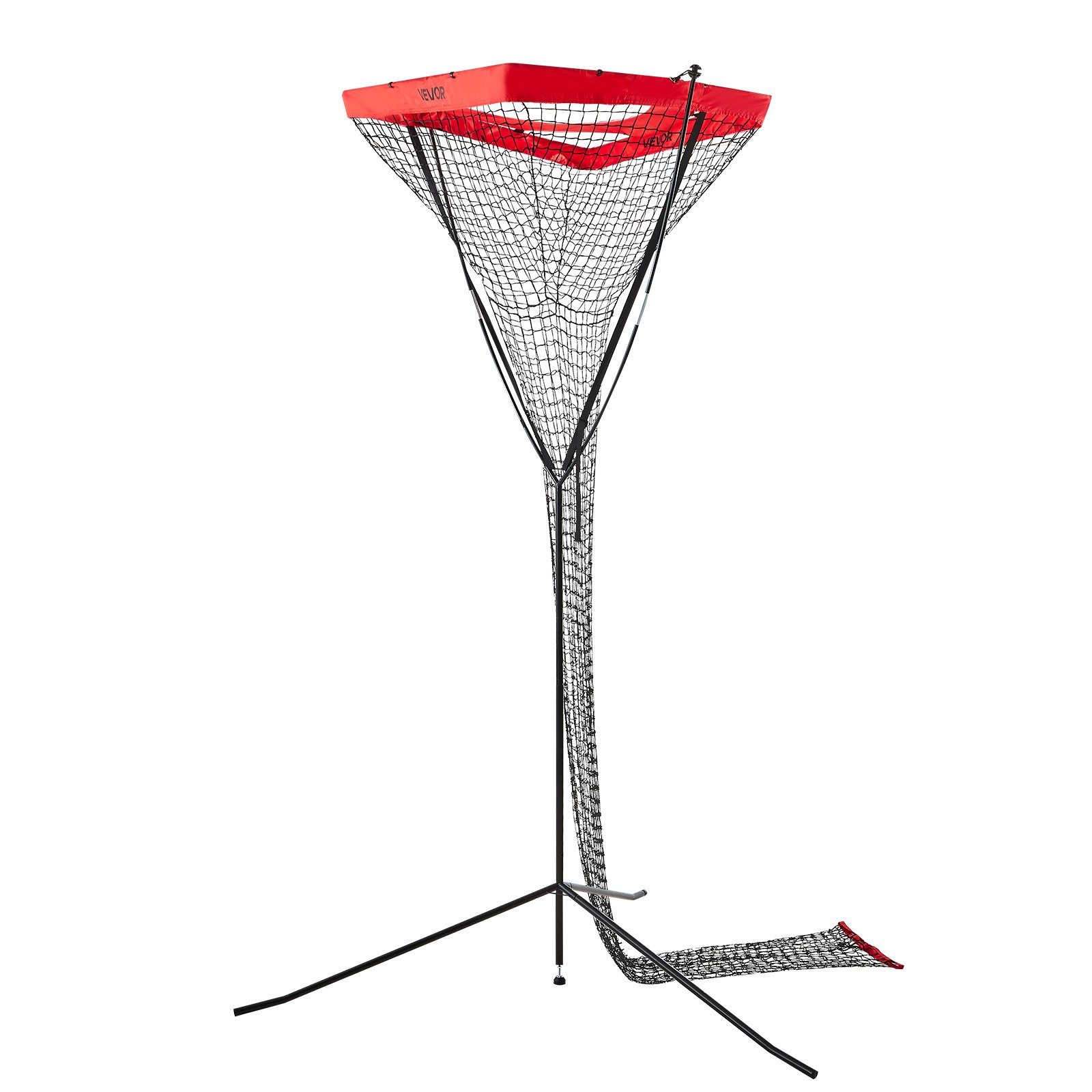 VEVOR Volleyball Setter Training Equipment, Angle and Height Adjustable Volleyball Trainer, Portable Practice Net with Steel Base, Carrying Bag, Indoor Outdoor Target Net for Serving Spiking Setting