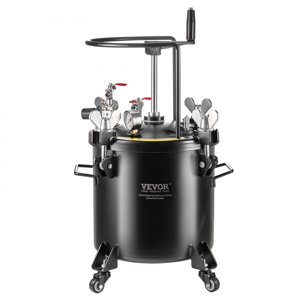 VEVOR Spray Paint Pressure Pot Tank 20L/5gal com rodízios Selante para reparo de vazamentos