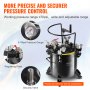 VEVOR Sprayfärg tryckkärl tank 20L/5gal med hjul läckage reparation tätningsmedel