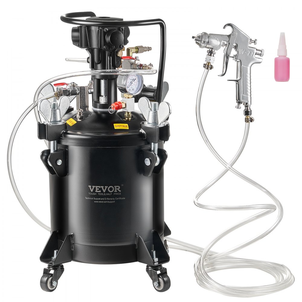 VEVOR Spray Paint Pressure Pot Tank 10 L/2,5 gal Helautomatisk omrøring 70 psi