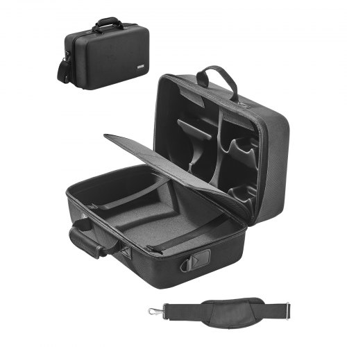 VEVOR PS5 Carrying Case, Travel Bag for Playstation 5 2020 Shockproof EVA, Soft Interior Lining & Padded Dividers for Extra Protection, Spacious Design with Carry Handle for Storage, Home & Party
