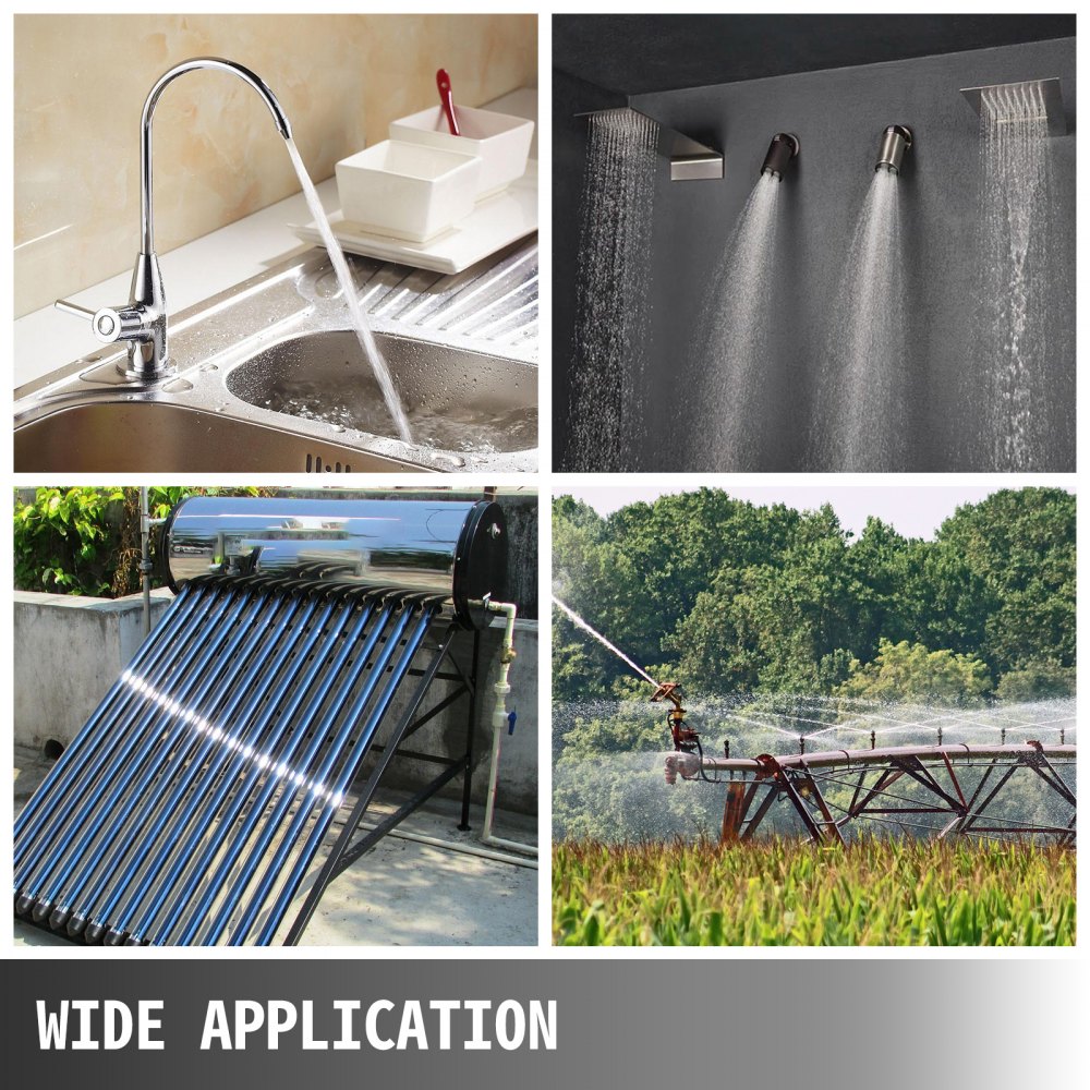 VEVOR Shallow Well Jet Pump with Pressure Switch 3/4HP Jet Water Pump 131 ft Stainless Steel Jet Pump to Supply Fresh Well Water to Residential Homes Farms Cabins