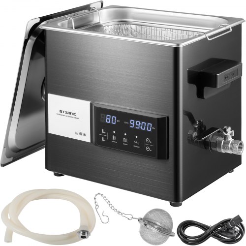 Vevor Touch Ultrasonic Cleaner Ultrasonic Cleaning Machine 9l Stainless Steel