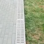 VEVOR Trench Drain System, Channel Drain with Metal Grate, 5.9x5.1-Inch HDPE Drainage Trench, Black Plastic Garage Floor Drain, 3x39 Trench Drain Grate, with 3 End Caps, for Garden, Driveway-3 Pack