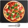 VEVOR Piedra de pizza de acero para horno, placa de pizza de acero, piedra de pizza de acero A36 para hornear para parrilla, bandeja de pizza de acero con conductividad 20 veces mayor para pizza y pan interior y exterior (negro)