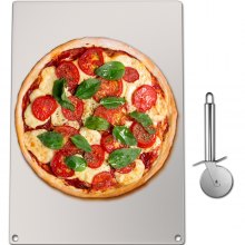 VEVOR Steel Pizza Stone for Oven, Steel Pizza Plate, A36 Steel Baking Steel Pizza Stone for Grill, Steel Pizza Pan with 20x Higher Conductivity for Pizza & Bread Indoor & Outdoor (Silver)