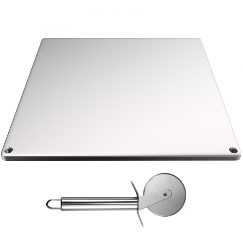 VEVOR Baking Steel Pizza, Square Steel Pizza Stone, 14" x 14" Steel Pizza Plate, 0.4"Thick Steel Pizza Pan, High-Performance Pizza Steel for Oven, Baking Surface for Oven Cooking and Baking