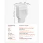 VEVOR Gutter Downspouts, Downspout Diverter Rainwater Collection System Fits for 2x3 or 3x4 Inch Standard Inlet and Φ4inch Outlet, Flexible Rain Water Barrel Kit with Mesh Screen & Transparent, White