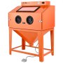 VEVOR 435L Sandblasting Cabinet, Heavy Duty Steel Sand Blaster with Dual Blasting Guns Kit, 117L Media Hopper & 1200W Powerful Dust Collector for Oversized Parts Rust Removal, Surface Finishing