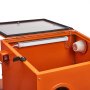 VEVOR 25 Gallon Sandblasting Cabinet, 40-120PSI Portable Benchtop Sand Blasting Cabinet, Heavy Duty Steel Sand Blaster with Blasting Gun & 4 Ceramic Nozzles for Paint, Stain, Rust Removal