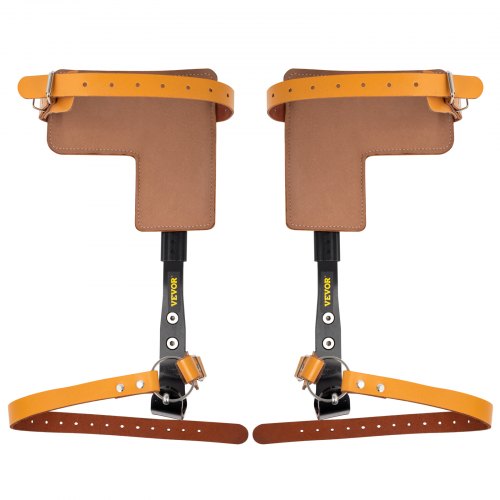 Tree Climbing Spikes, Cow Leather Tree Climbing Spikes Set Height Adjtable Tree Climbing Gear Pole Forging Tree Climbing Tool For Outdoor Jungle