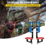 VEVOR Tree Climbing Spikes, 4 in 1 Alloy Metal Adjustable Pole Climbing Spurs, w/Security Belt & Foot Ankle Straps, Arborist Equipment for Climbers, Logging, Hunting Observation, Fruit Picking