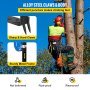 VEVOR Tree Climbing Spikes, 4 in 1 Alloy Metal Adjustable Pole Climbing Spurs, w/Security Belt & Foot Ankle Straps, Arborist Equipment for Climbers, Logging, Hunting Observation, Fruit Picking