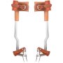 VEVOR Púas para trepar árboles, 1 par de espuelas para trepar postes de acero inoxidable, con correas ajustables y acolchado de cuero de vaca, equipo arborista para escaladores, tala, observación de caza, recolección de frutas