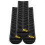 VEVOR Trench Drain System, Channel Drain with Plastic Grate, 5.7x3.1-Inch HDPE Drainage Trench, Black Plastic Garage Floor Drain, 3x39 Trench Drain Grate, with 3 End Caps, for Garden, Driveway-3 Pack