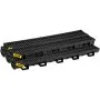 VEVOR Trench Drain System, Channel Drain with Plastic Grate, 5.7x3.1-Inch HDPE Drainage Trench, Black Plastic Garage Floor Drain, 5x39 Trench Drain Grate, with 5 End Caps, for Garden, Driveway-5 Pack