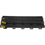VEVOR Trench Drain System, Channel Drain with Plastic Grate, 5.7x3.1-Inch HDPE Drainage Trench, Black Plastic Garage Floor Drain, 5x39 Trench Drain Grate, with 5 End Caps, for Garden, Driveway-5 Pack