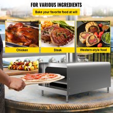 VEVOR Pellet Pizza Oven, Stainless Steel Pizza Oven Outdoor, 12" Portable Pizza Oven,  Wood Burning Pizza Oven with Adjustable Feet Portable Wood Oven with Complete Accessories for Outdoor Cooking
