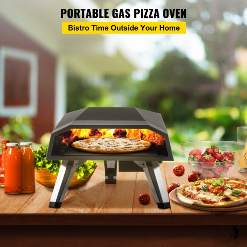 VEVOR Gas Pizza Oven, Stainless Steel Propane Pizza Oven, Gas Fire