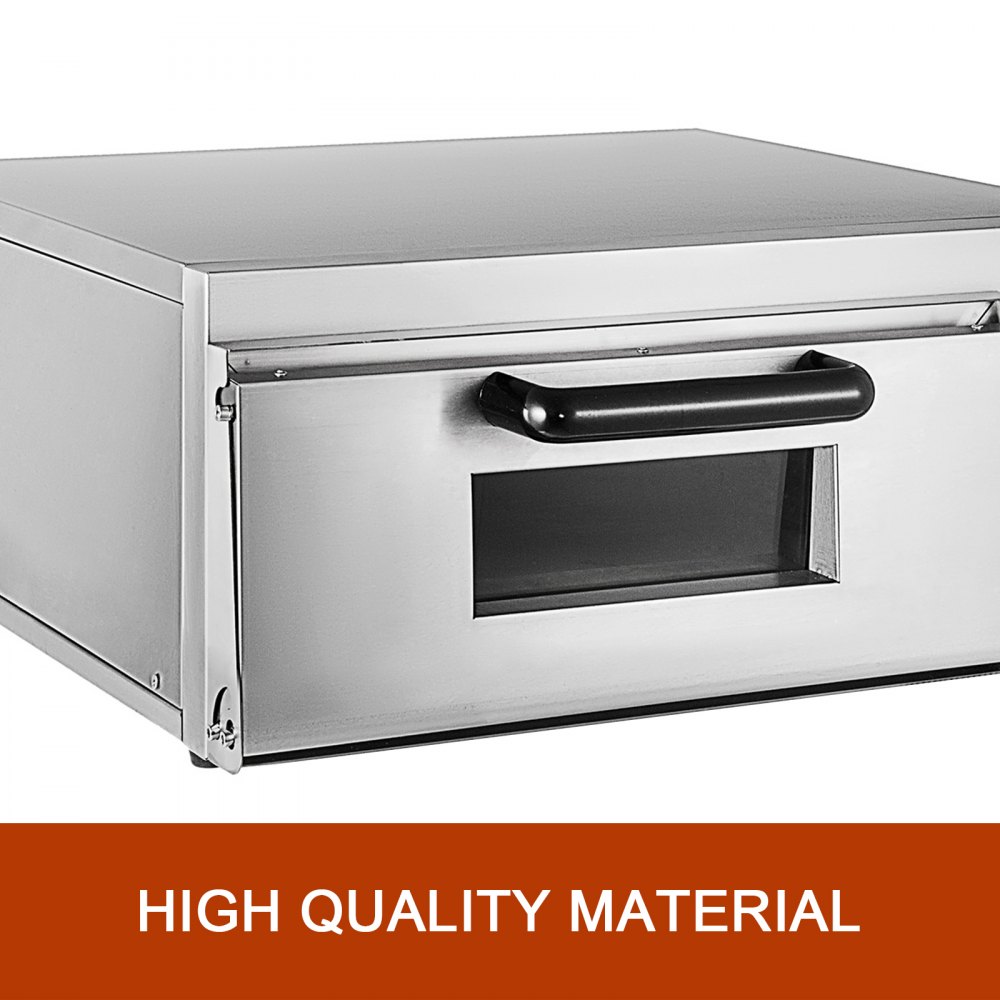Commercial Electric Pizza Oven 2000W Single Deck Baking Machine Stainless Steel