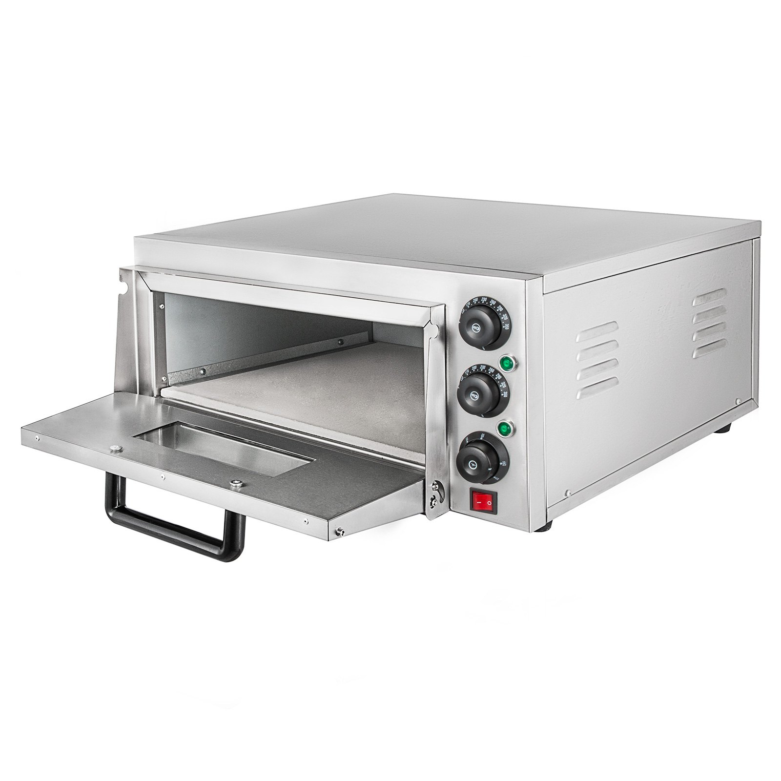 Commercial Electric Pizza Oven 2000W Single Deck Baking Machine Stainless Steel