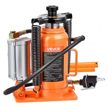 VEVOR Air Hydraulic Bottle Jack, 20 Ton (44092 lbs) Capacity, 10.2-19.5 Inch Lifting Range, Pneumatic/Manual Heavy Duty Welded Bottle Jack with Pump for Car, SUV, Pickup, Truck, RV Auto Repair, Orange