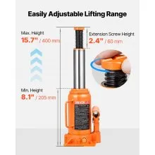 VEVOR Hydraulic Bottle Jack High Lift Jack 12 Ton (26455.5 lbs) Car Auto Repair
