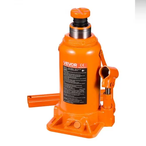 VEVOR Hydraulic Bottle Jack, 20 Ton (44092 lbs) Capacity, 8.9-17.1 Inch Lifting Range, Heavy Duty Welded Bottle Jack for Car, SUV, Pickup, Auto Repair, House Lift and Agricultural Equipment, Orange