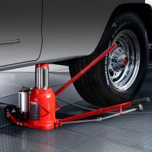 VEVOR Air Hydraulic Bottle Jack, 50 Ton (110231.5 lbs) Capacity, 10.4-16.1 Inch Lifting Range, Pneumatic/Manual Heavy Duty Welded Bottle Jack with Pump for Car, SUV, Pickup, Truck, RV Auto Repair, Red