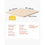 VEVOR Pizza Stone, 16 x 14 in Rectangular Cordierite Pizza Stone, Extra Large Baking-Stone with Scraper, 0.6 in Thick Heat-Resistant Cordierite, for Kitchen Oven, Baking Bread & Pizzas, BBQ Grilling