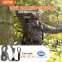 VEVOR Tree Stand Safety Rope, 9 ft/27.43M Treestand Lifeline Rope 30KN Breaking Tension, 0.6'' Hunting Safety Line with Prusik Knot, 2pcs Carabiner and Silencer, for Treestrap and Climbing
