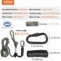 VEVOR Tree Stand Safety Rope 9 ft/2.7m Treestand Lifeline Rope 0.6'' 30KN