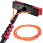 VEVOR Water Fed Pole Kit, 35ft Length Water Fed Brush, 10.8m Water Fed Cleaning System, Aluminum Outdoor Window Cleaner w/ 17ft Hose, Cleaning and Washing Tool for Window Glass, Solar Panel
