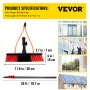 VEVOR Water Fed Pole Kit Water Fed Brush 35 FT Window Cleaning & Washing Pole