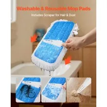 VEVOR Spray Mop Refillable Water Tank Washable Microfiber Pad for Hardwood Floor