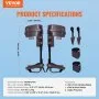 VEVOR Tree Climbing Spikes, 1 Pair Alloy Steel Climbing Spurs, 350lbs Load Capacity Tree Climbing Gear with Straps and Spike Protectors, Arborist Equipment for Climbers, Hunting, Fruit Picking, Brown