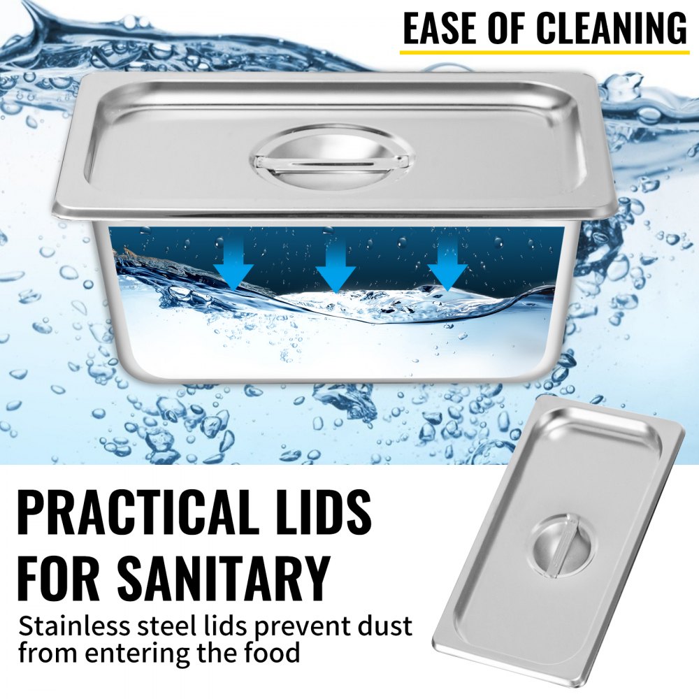 VEVOR 3 Pots Electric Bain Marie Catering Wet Heat Commercial Food Warmer