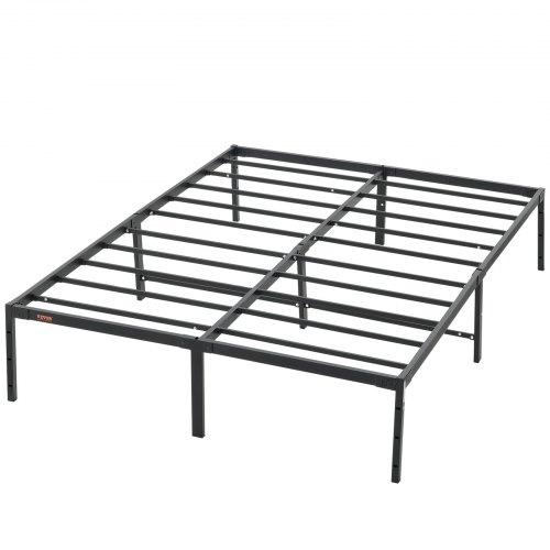 VEVOR 14 Inch Full Metal Bed Frame Platform, No Box Spring Needed, 1500 lbs Loading Capacity Embedded Heavy Duty Mattress Foundation with Steel Slat Support, Easy Assembly, Noise Free