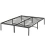 VEVOR 14 inch metal bed frame with sturdy steel slats, black finish, and under-bed storage space.